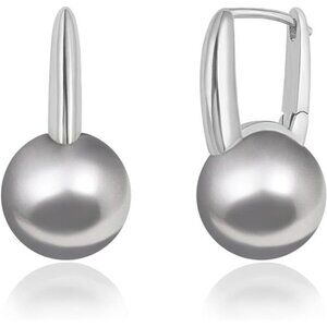 Handmade Grey Pearl Drop Earrings